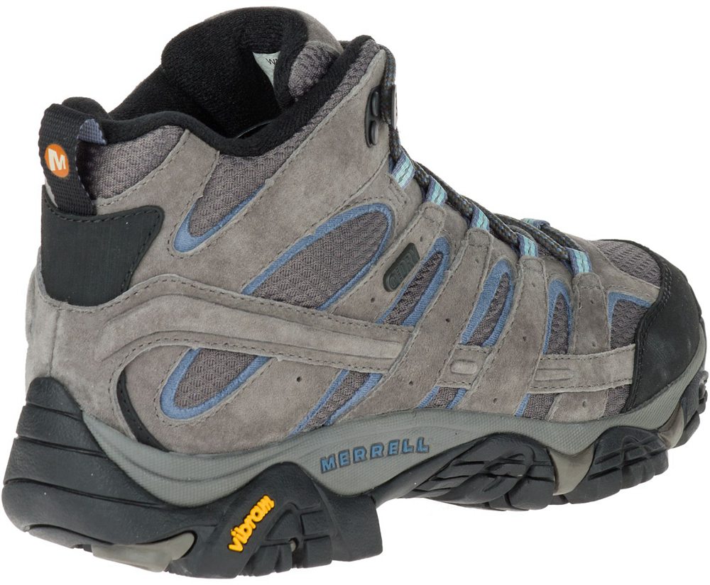 Merrell Støvler Dame - Moab 2 Mid Waterproof - Grå - QBX863145